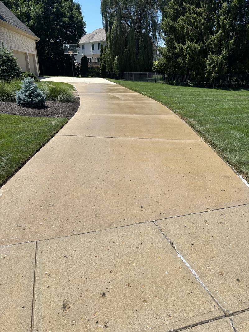 Driveway wash after